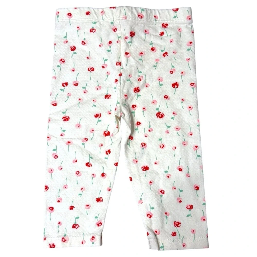 Kate Spade Baby Girl 3-Piece Floral Outfit Set Bib Top Pants Pink White